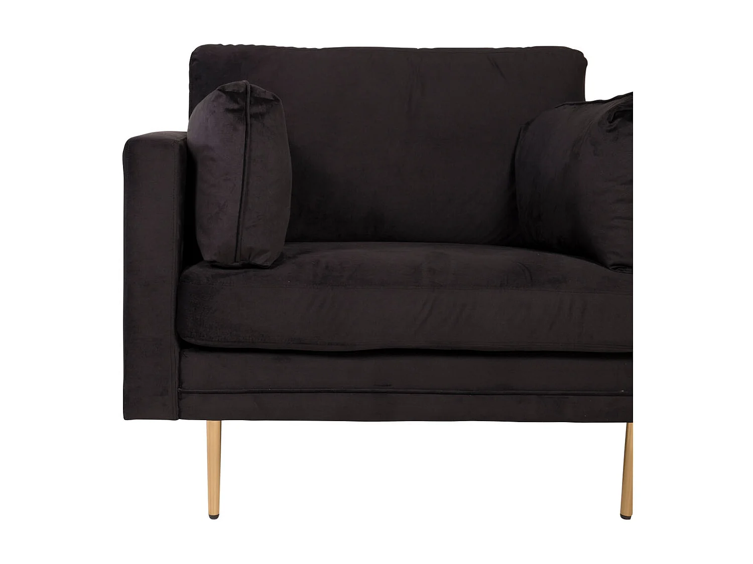 Boom fauteuil velours zwart.