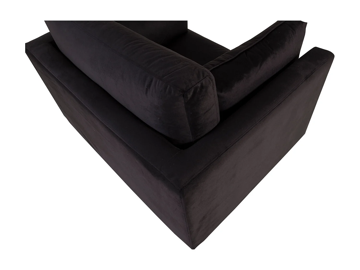 Boom fauteuil velours zwart.