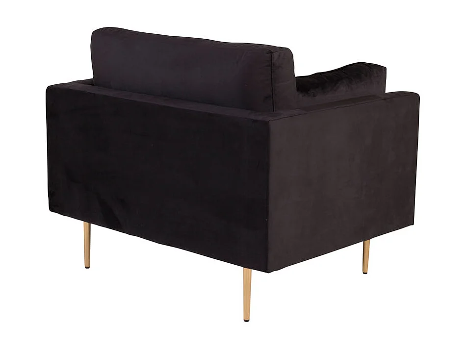 Boom Fauteuil en velours, noir.