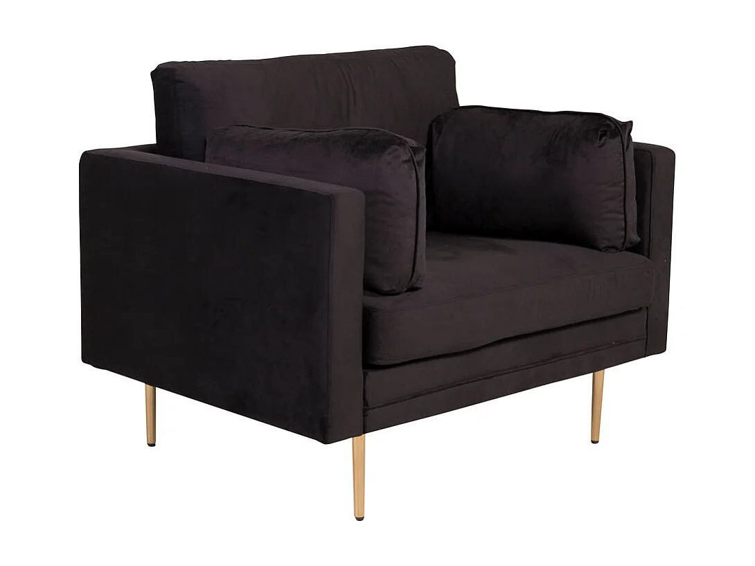 Boom Fauteuil en velours, noir.