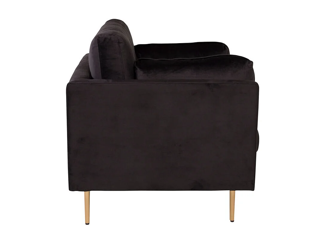 Boom Fauteuil en velours, noir.