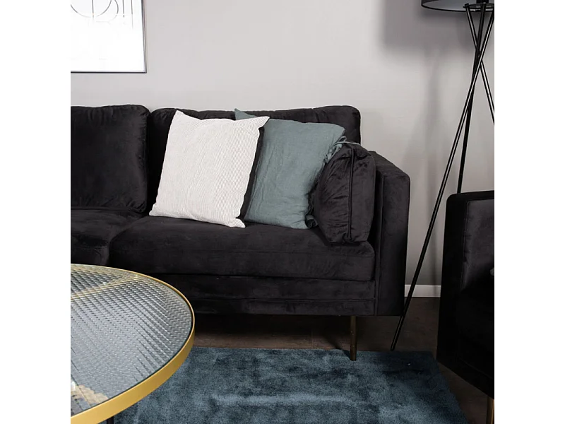 Boom Fauteuil en velours, noir.
