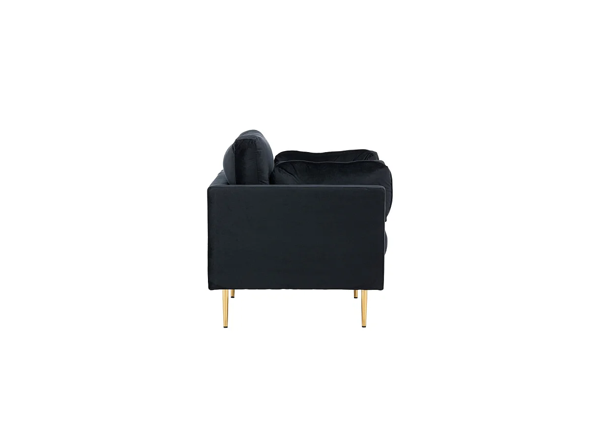 Boom fauteuil velours zwart.