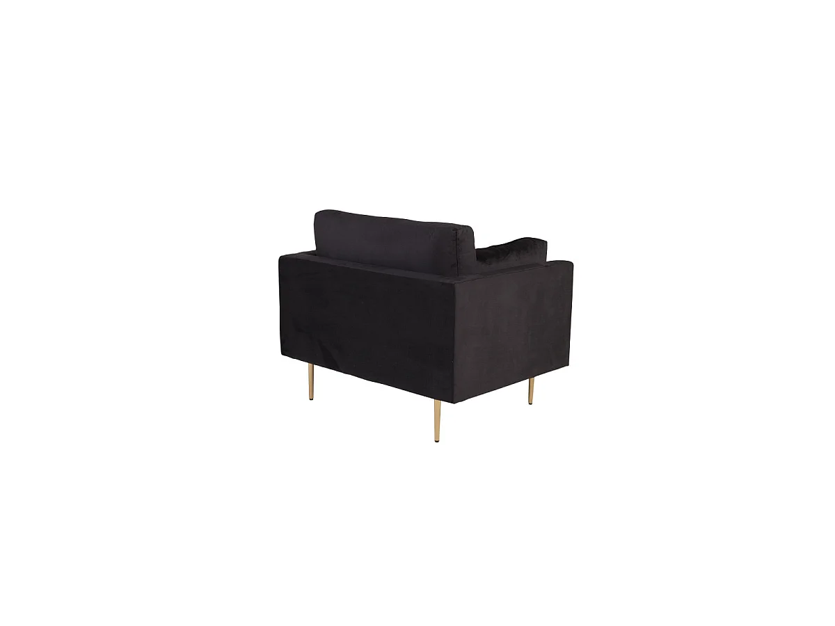Boom fauteuil velours zwart.
