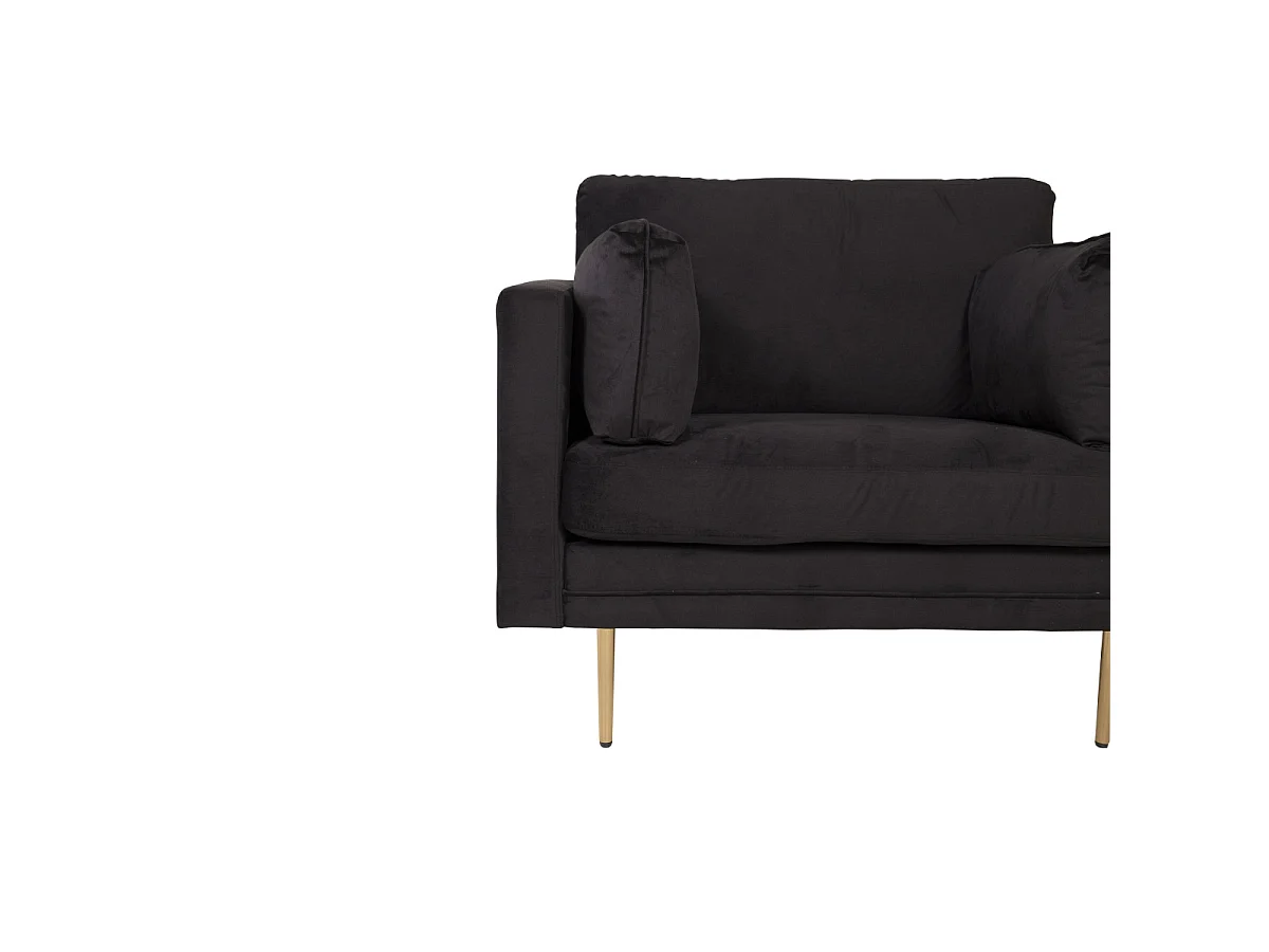 Boom fauteuil velours zwart.