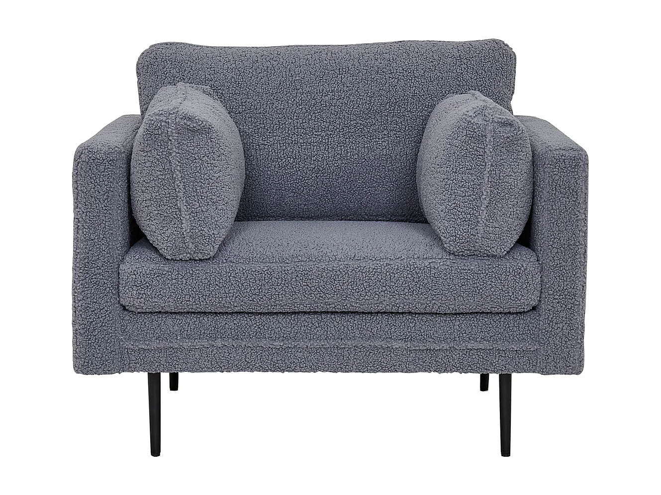 Boom fauteuil teddy stof donkergrijs.