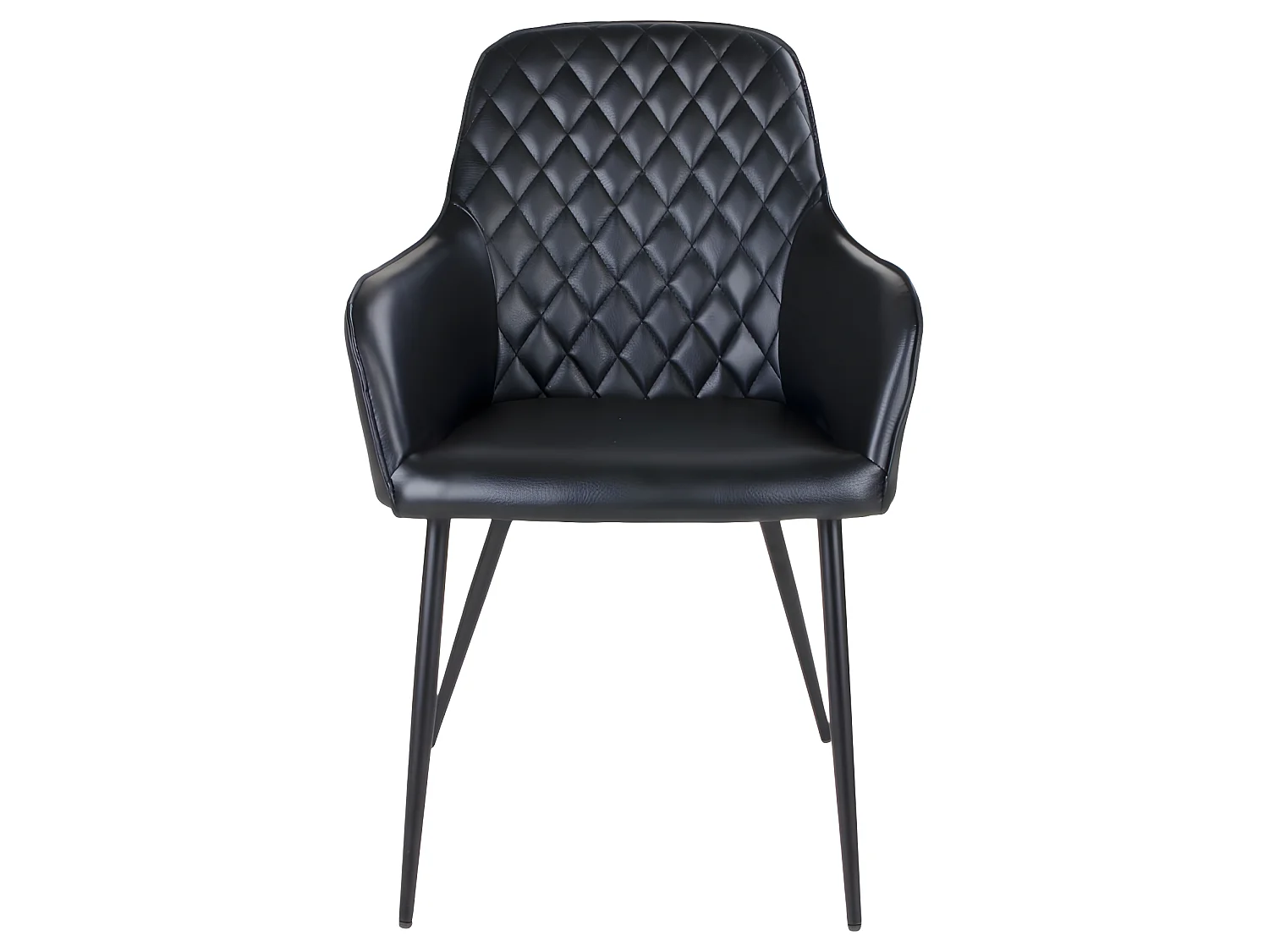 Hasse Esszimmerstuhl schwarz PU Kunstleder.
