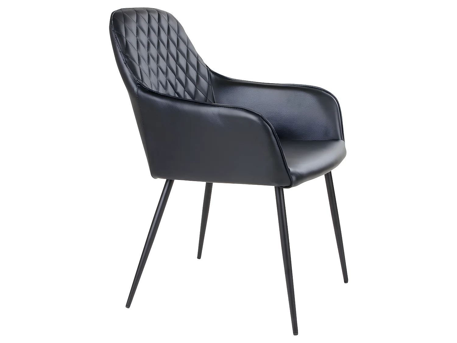 Hasse Esszimmerstuhl schwarz PU Kunstleder.