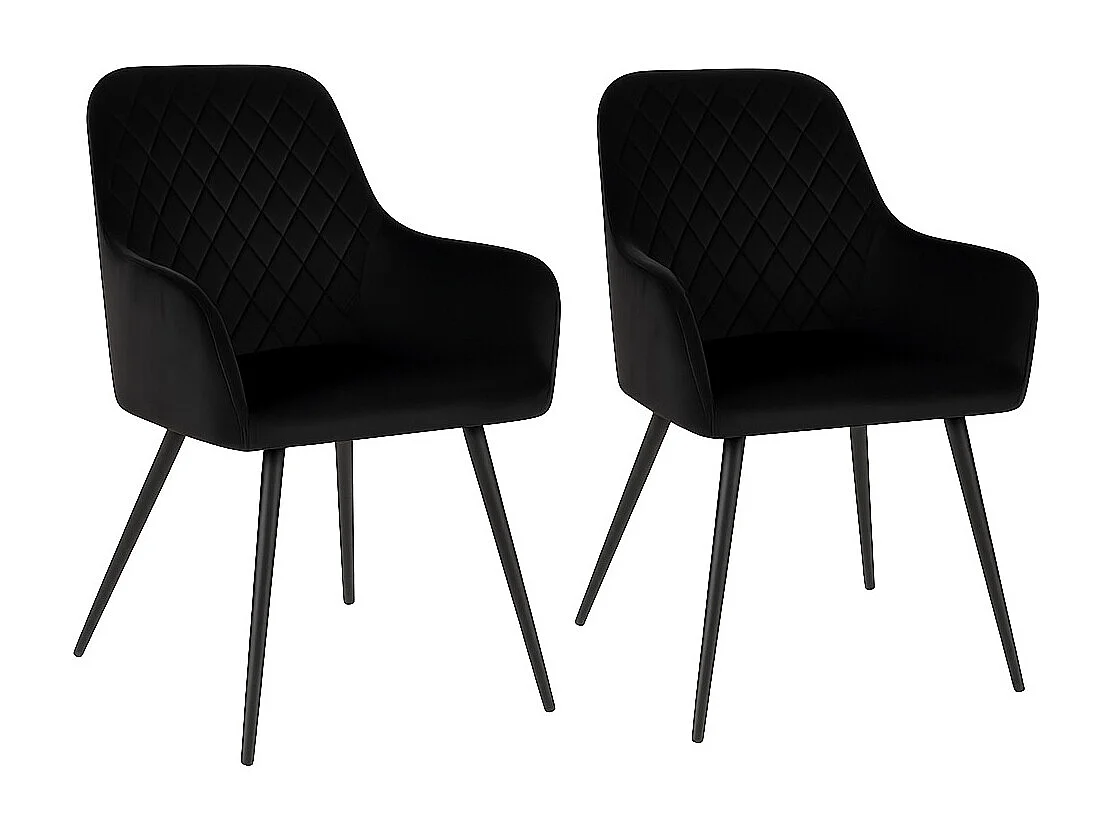 Harbo Esszimmerstuhl Velour schwarz, schwarz.