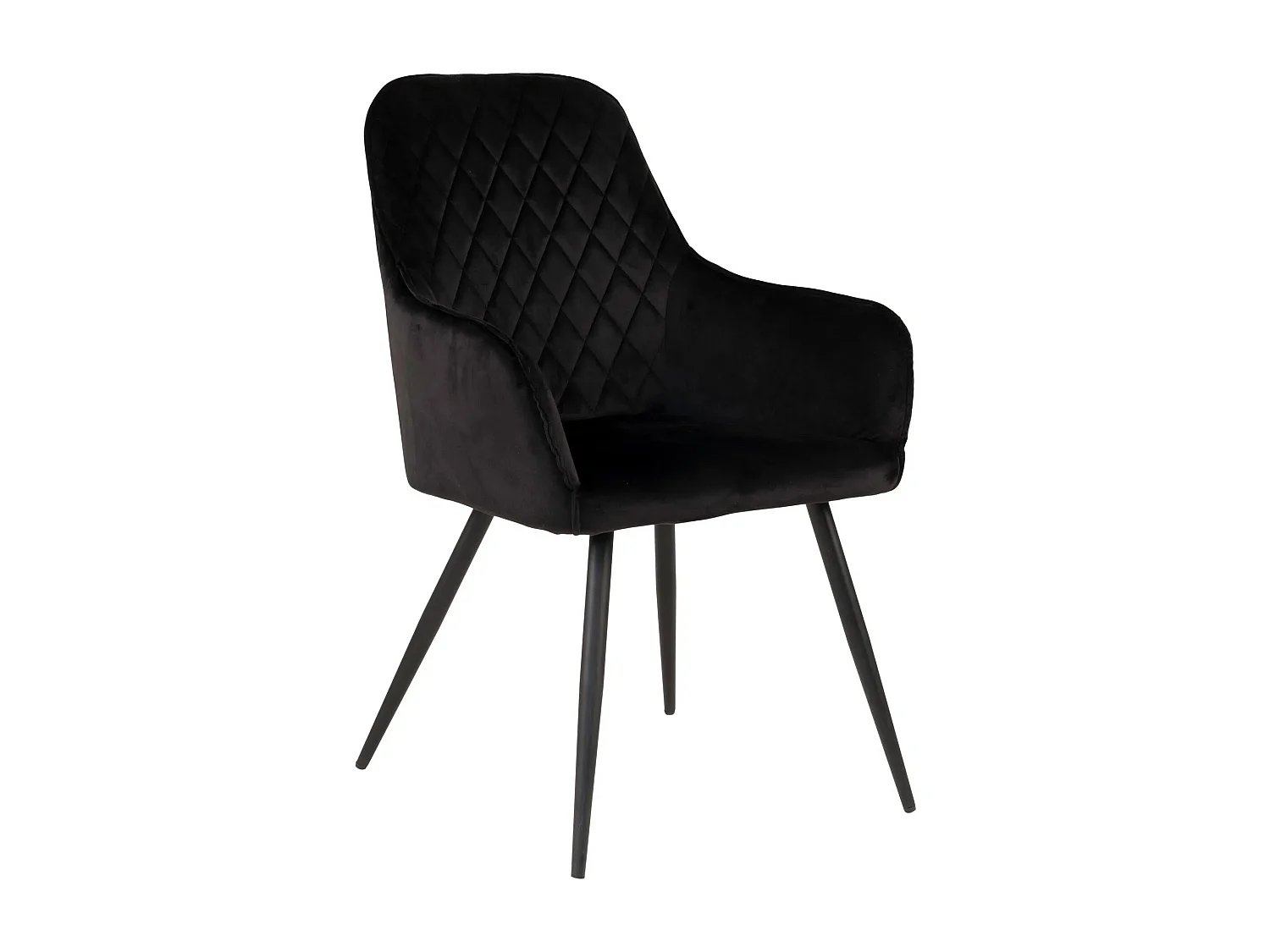 Harbo Esszimmerstuhl Velour schwarz, schwarz.