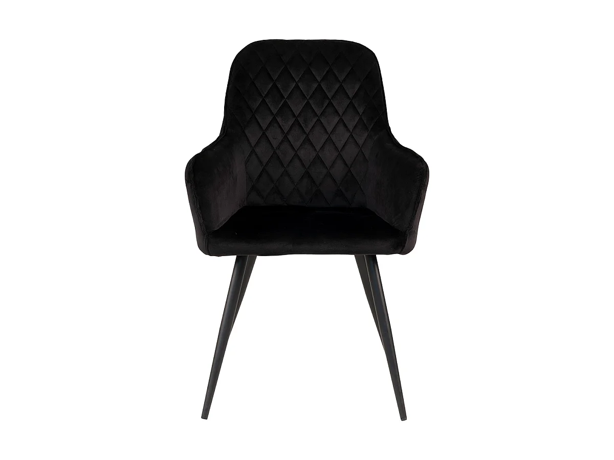 Harbo Chaise de salle à manger en velours, noir, noir.