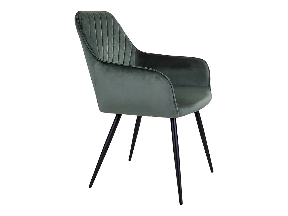 Harbo Chaise de salle à manger en velours, noir, noir.