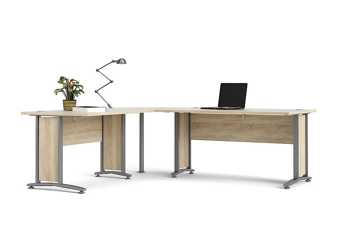 Prisme Hoekbureau, eiken decor