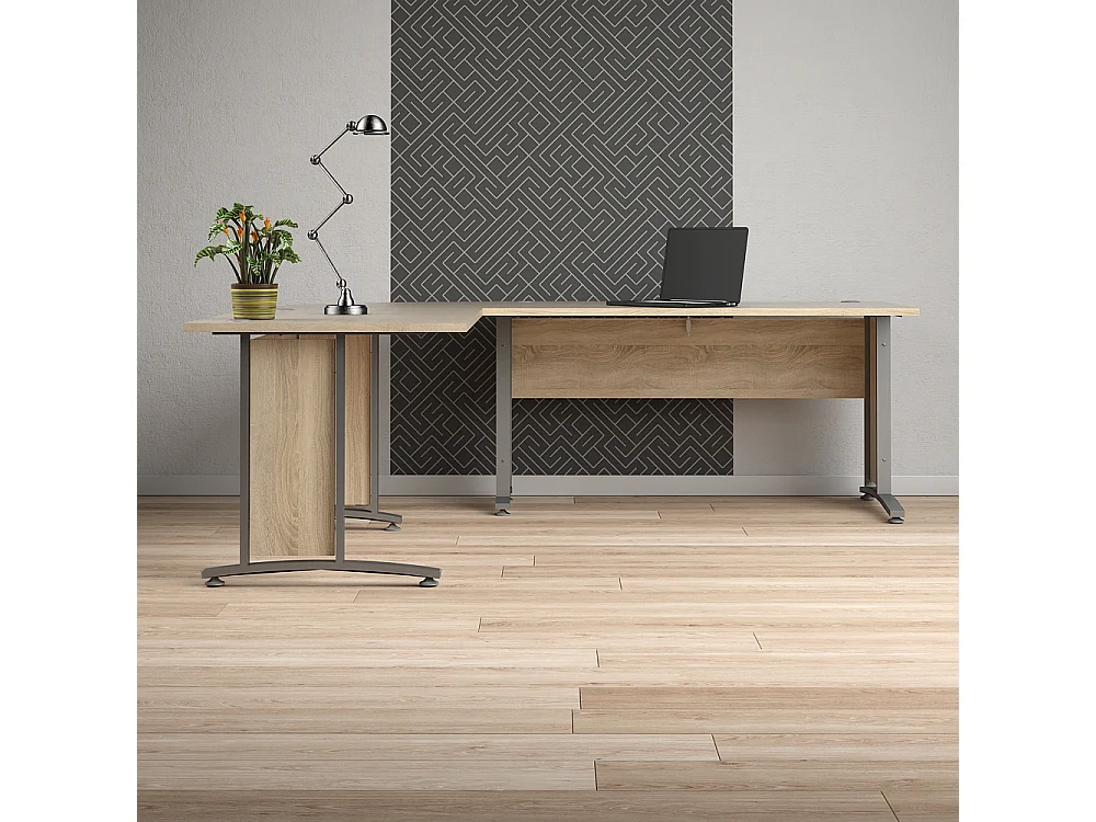 Prisme Hoekbureau, eiken decor