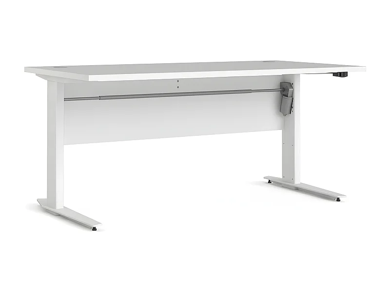 Prisme Bureau électrique hauteur réglabe, blanc.