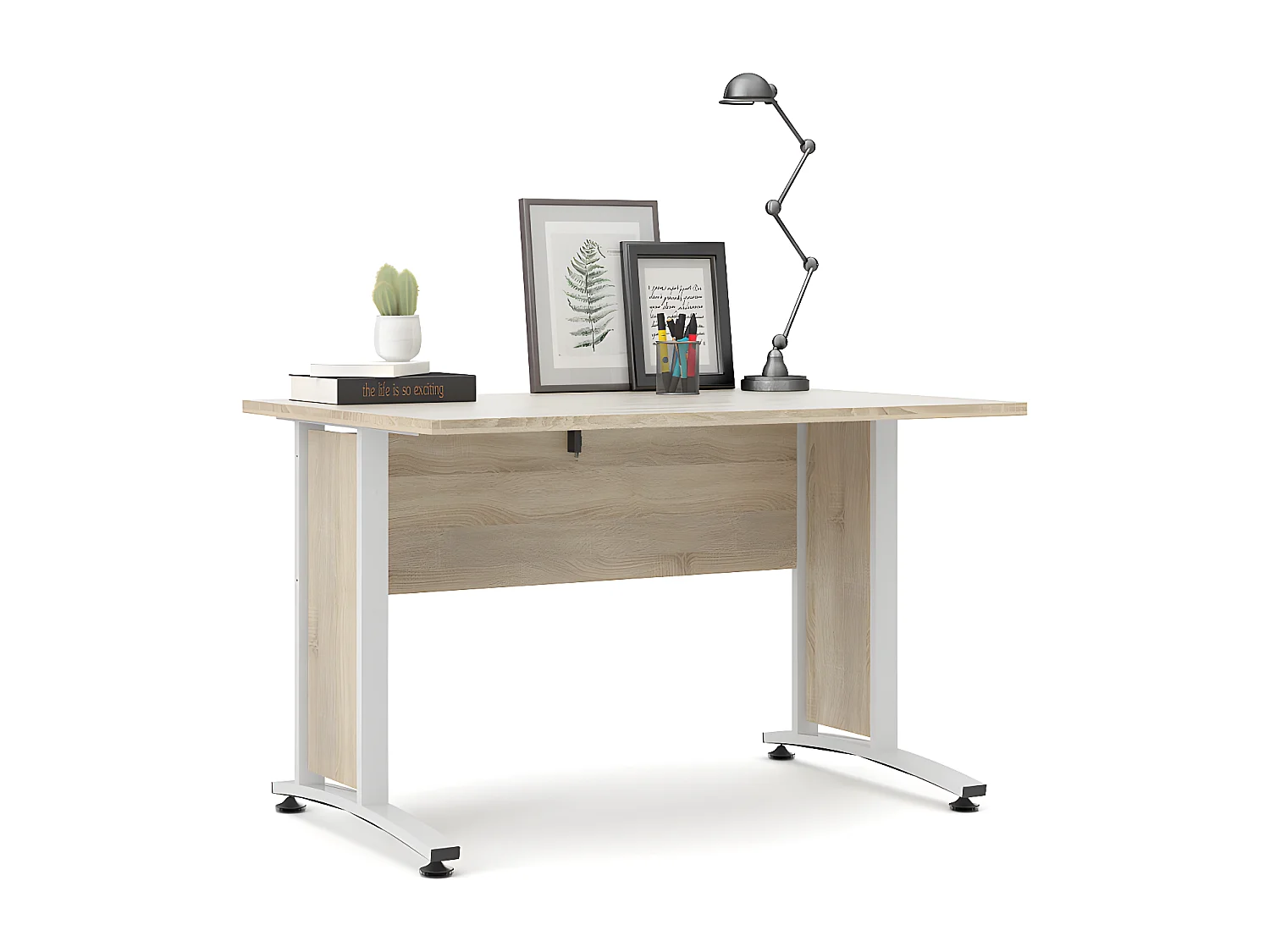 Prisme bureau B eiken decor en wit.