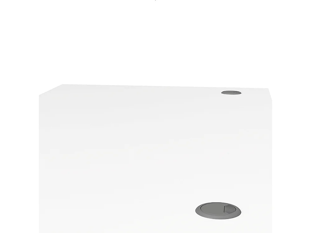 Prisme Bureau avec conteneur roulant, blanc