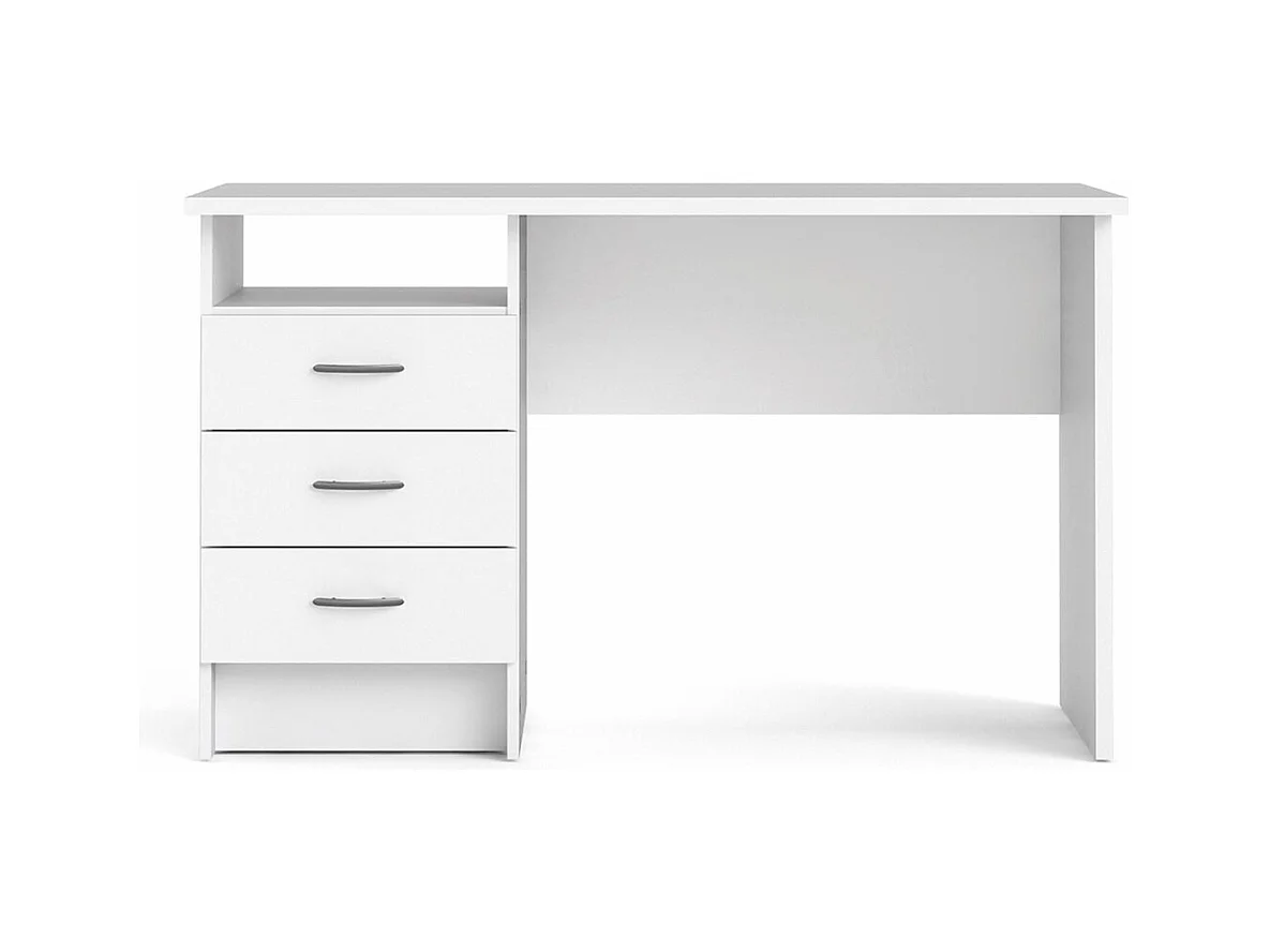 Fula Bureau 3 tiroirs, blanc.