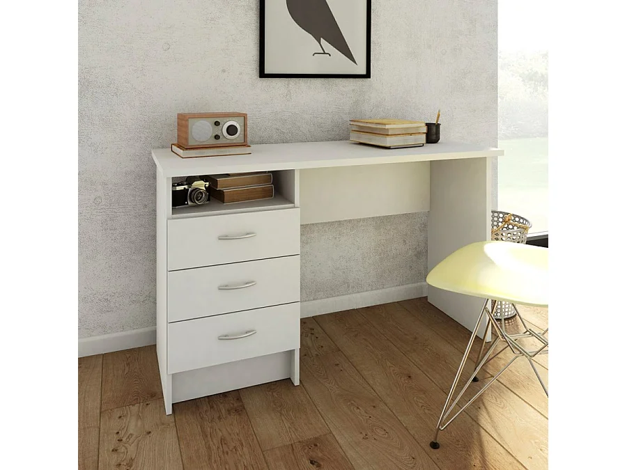 Fula bureau 3 lades wit.