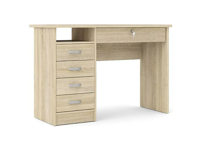 Fula bureau 5 lades eiken structuur decor.