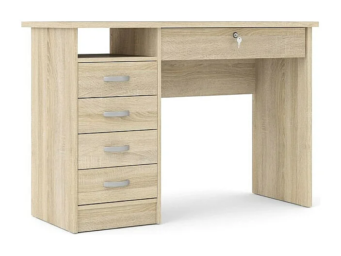 Fula bureau 5 lades eiken structuur decor.