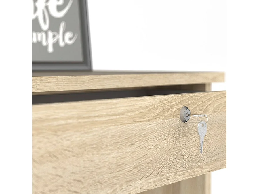 Fula bureau 5 lades eiken structuur decor.