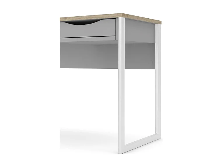 Fula Bureau 110 cm, 1 tiroir, blanc, blanc mat.