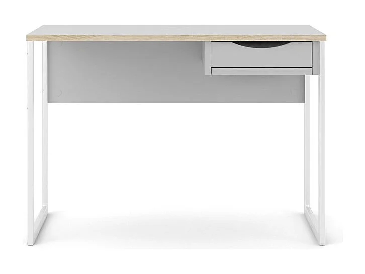 Escritorio Fula 110 cm 1 cajón blanco, blanco mate.