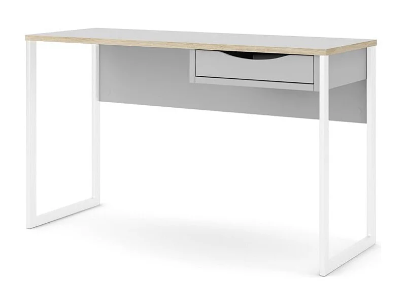 Scrivania Fula 130 cm 1 cassetto bianco, bianco opaco.