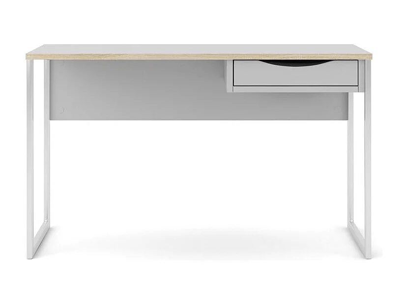 Fula Schreibtisch 130 cm 1 Schublade weiss, matt weiss.