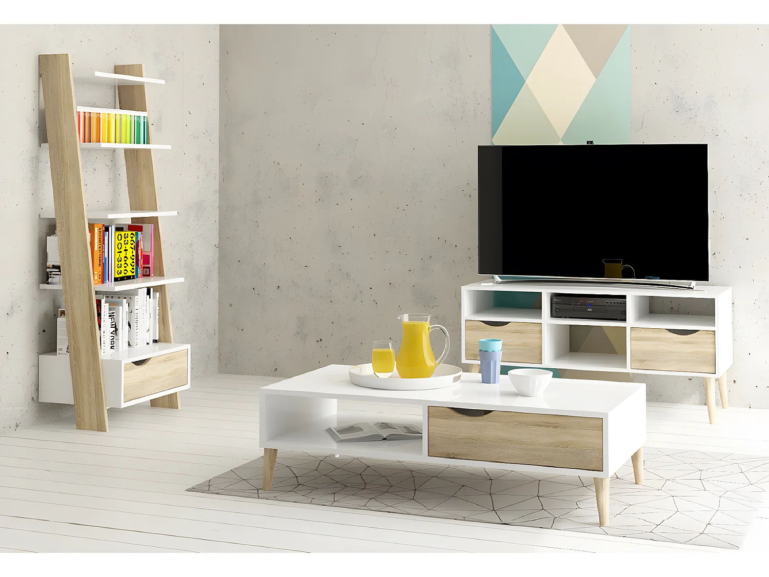 Sidetable bureau Napoli met lade.