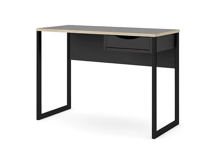 Fula bureau 110 cm 1 lade zwart, mat zwart.