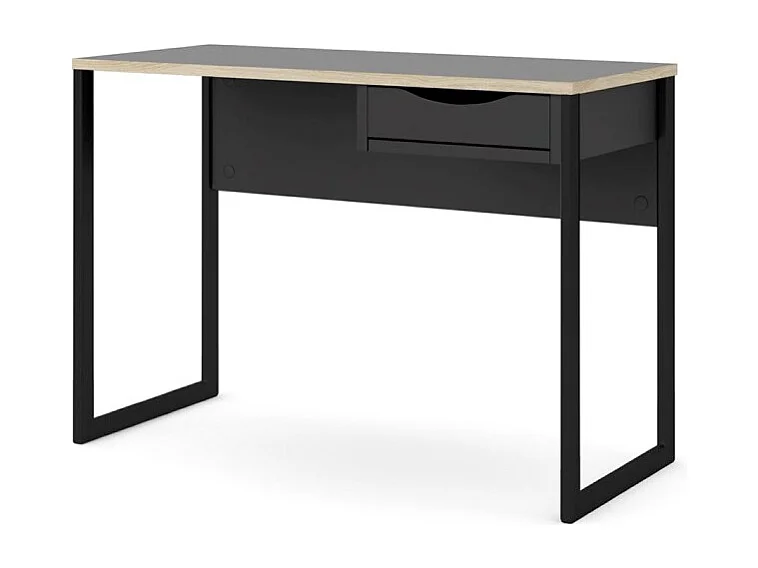 Fula bureau 110 cm 1 lade zwart, mat zwart.