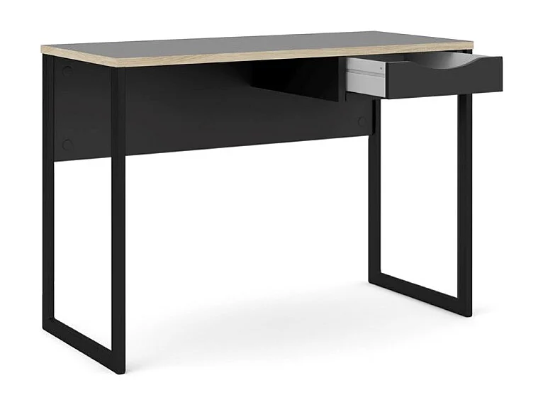 Fula bureau 110 cm 1 lade zwart, mat zwart.