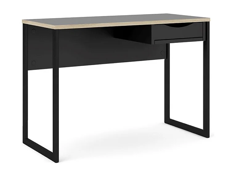 Fula bureau 110 cm 1 lade zwart, mat zwart.