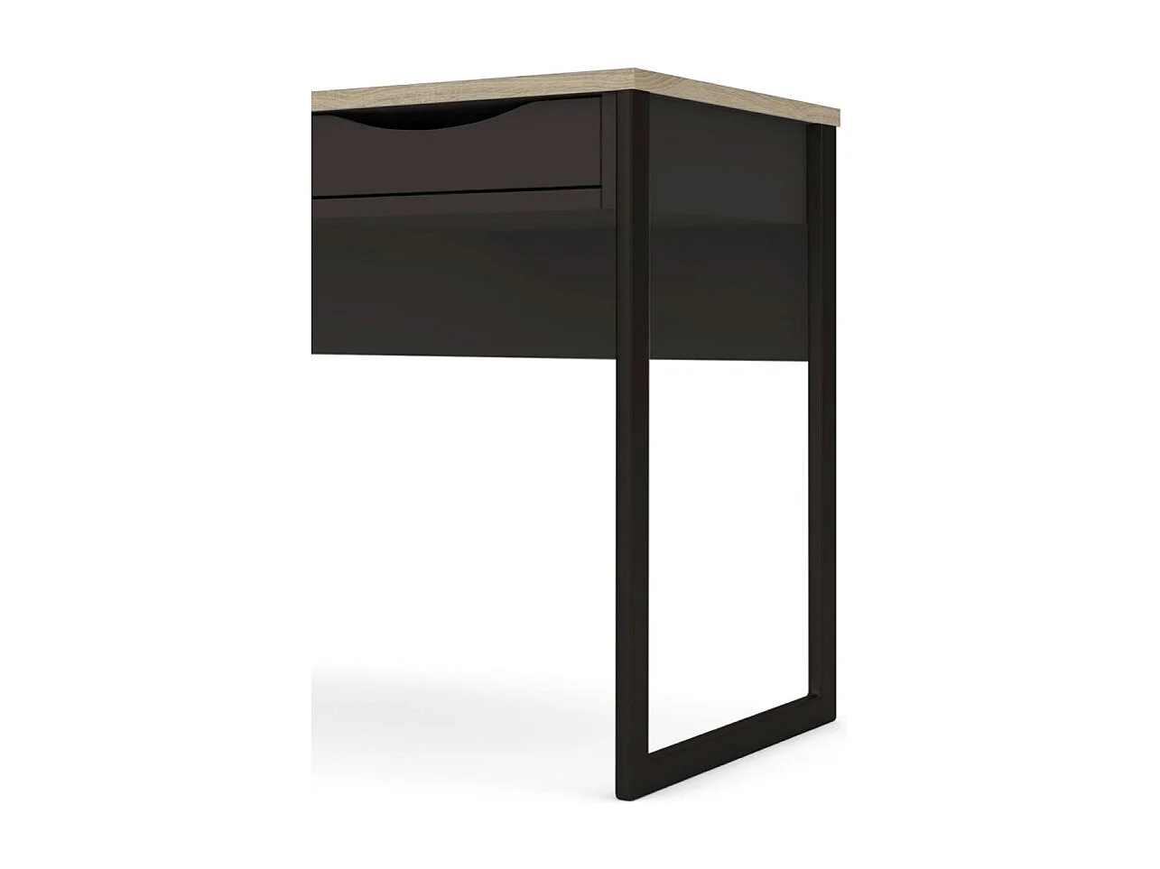 Fula bureau 110 cm 1 lade zwart, mat zwart.