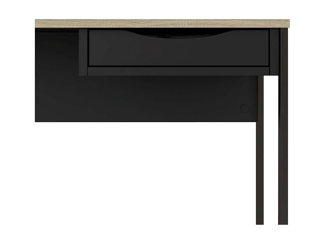 Fula bureau 110 cm 1 lade zwart, mat zwart.