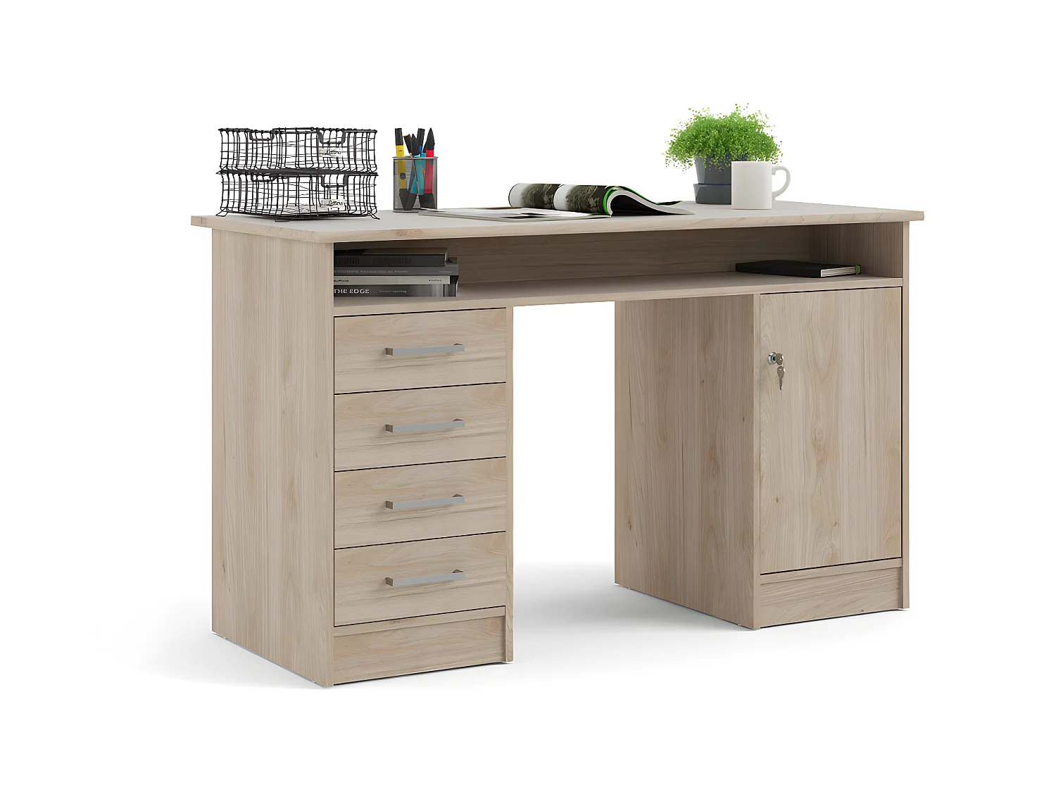 Fula bureau 4 laden Hickory decor.