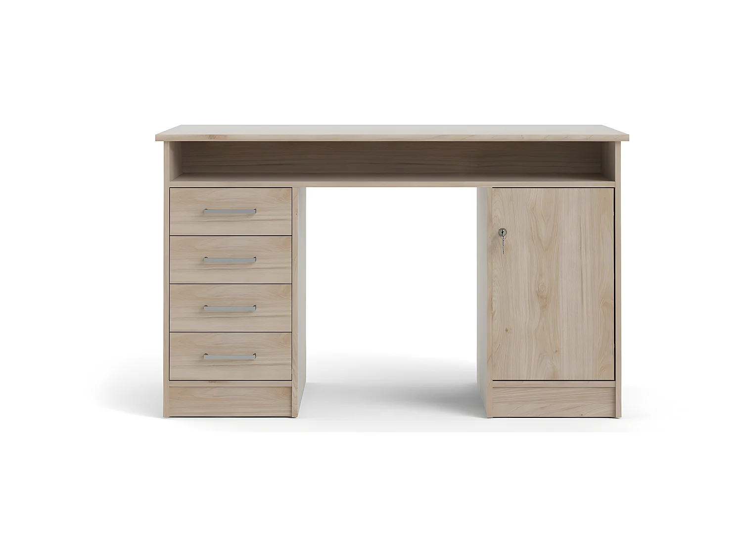Fula Bureau 4 tiroirs, teinte Hickory.