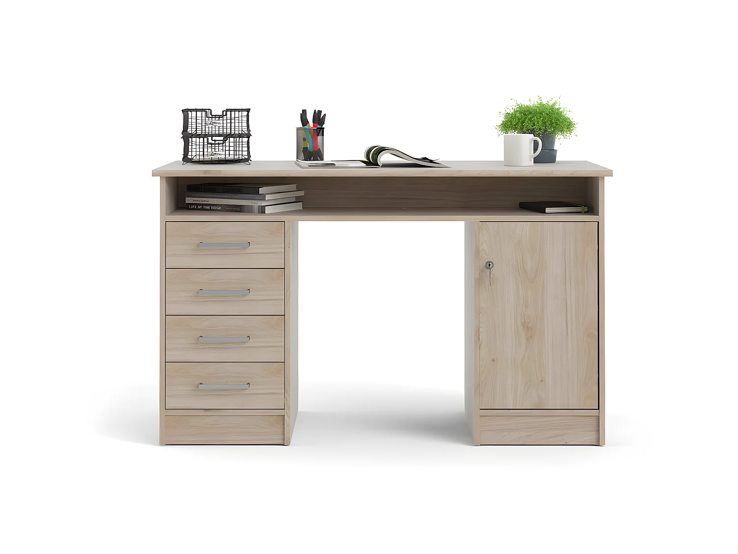 Fula bureau 4 laden Hickory decor.