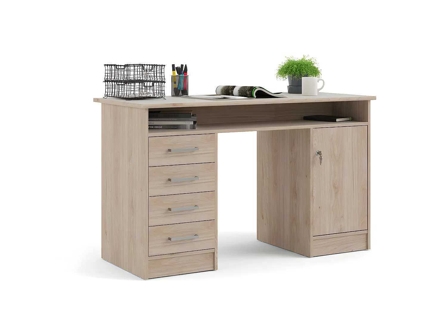 Fula bureau 4 laden Hickory decor.