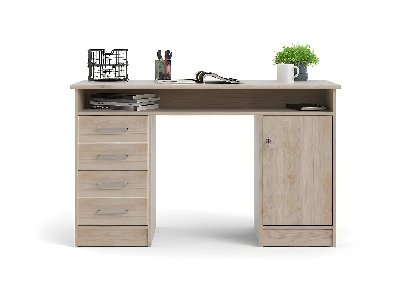 Fula bureau 4 laden Hickory decor.