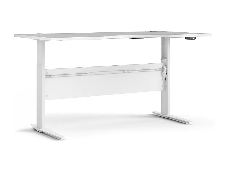 Prisme Schreibtisch mit elektrischer Hebe-Senke Funktion weiss