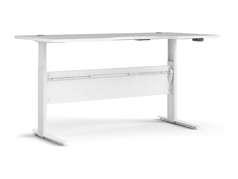 Prisme Bureau à hauteur réglable électrique, blanc