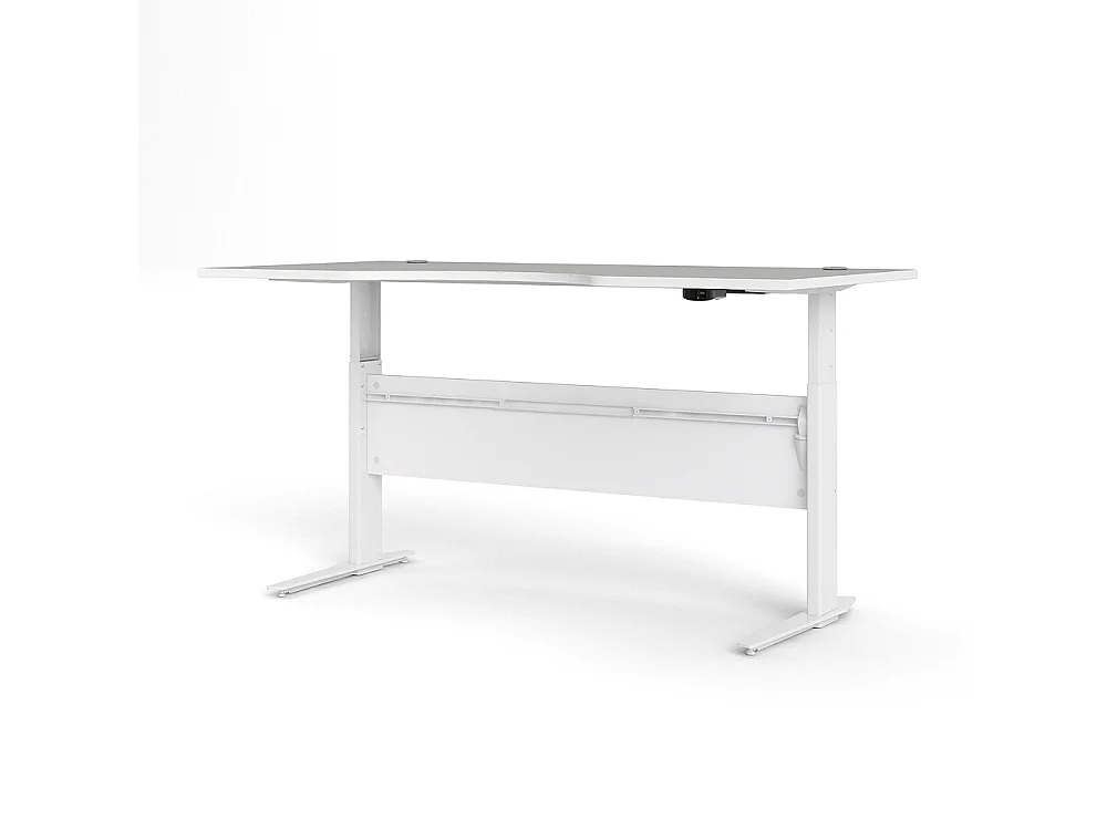 Prisme Bureau à hauteur réglable électrique, blanc