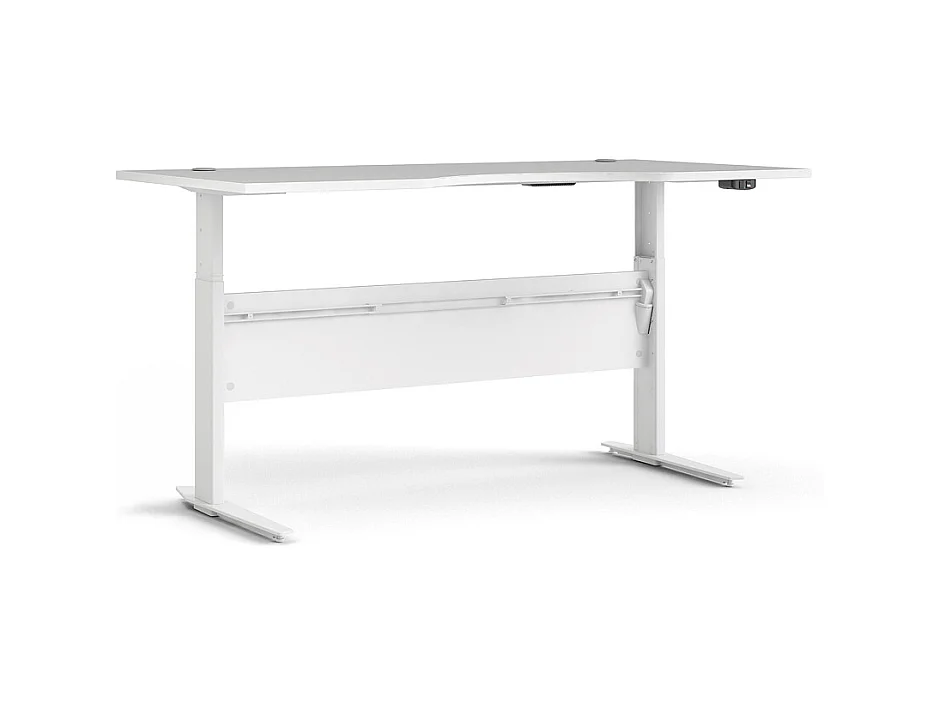 Prisme Bureau à hauteur réglable électrique, blanc