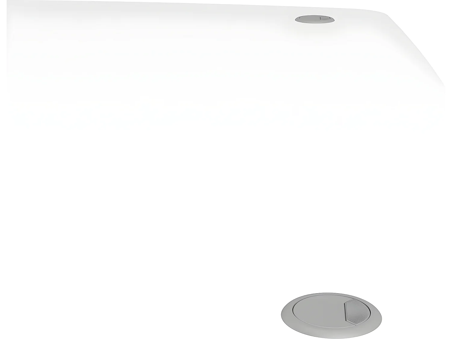 Prisme Bureau d'angle avec 1 tablette de rangement et 3 tiroirs, blanc, gris