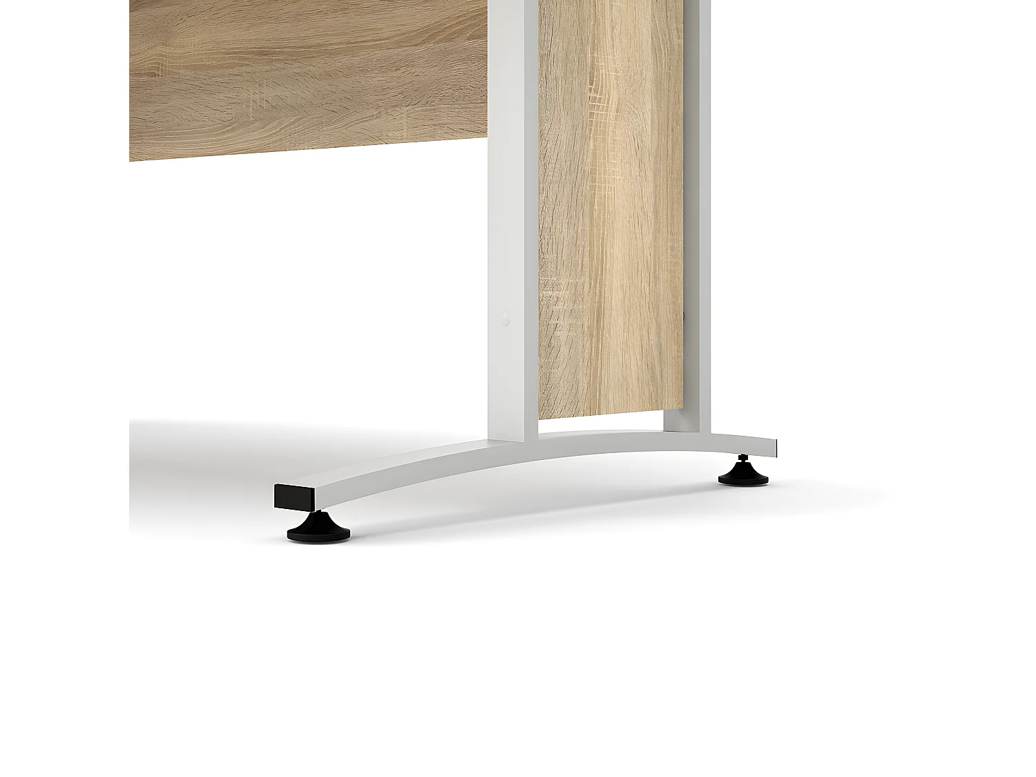 Prisme bureau 3 lades eiken decor en wit.