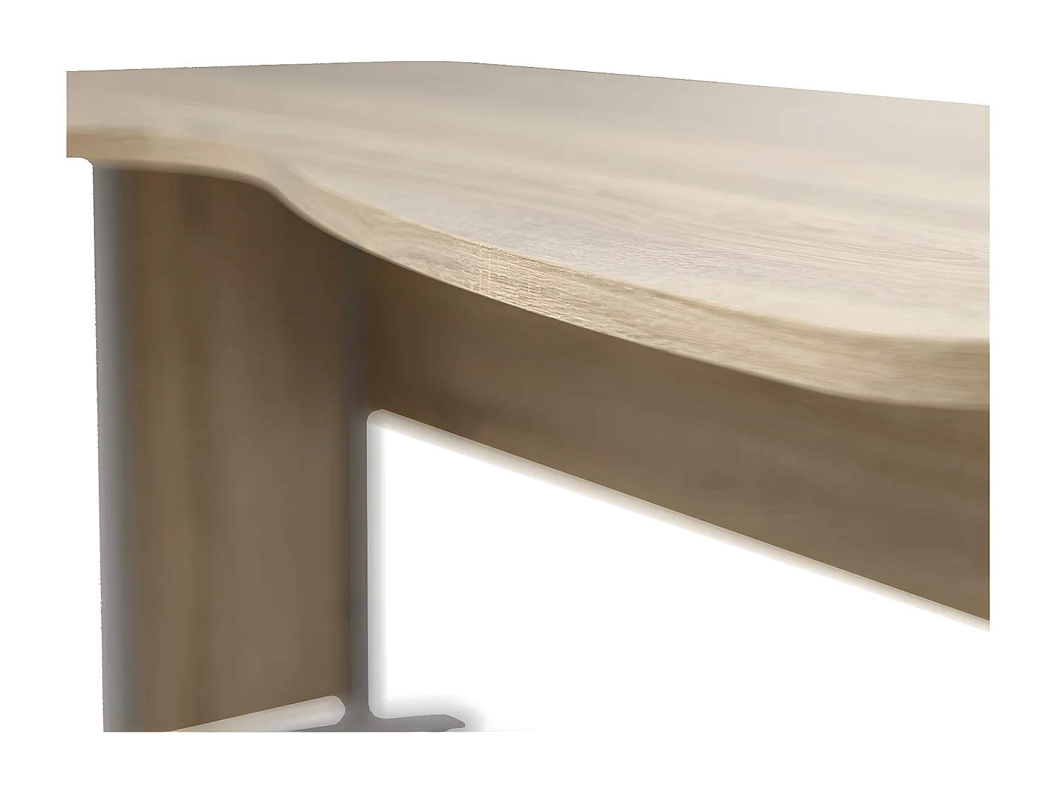 Prisme bureau 3 lades eiken decor en wit.