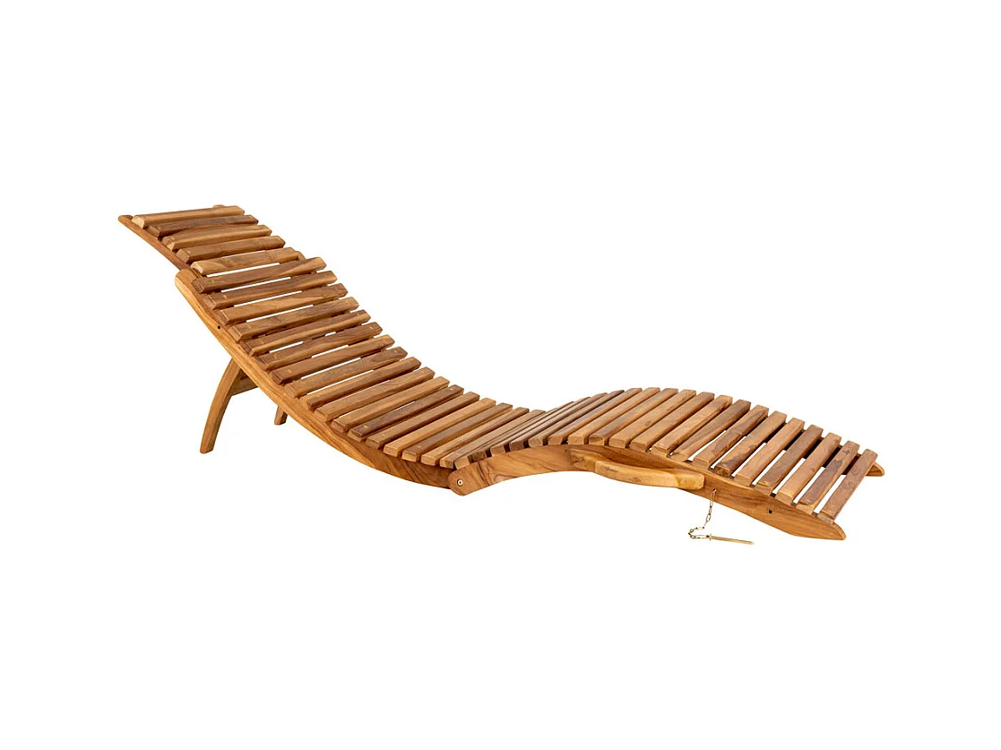 Arrieta Salon de jardin, transat, teinte naturelle.
